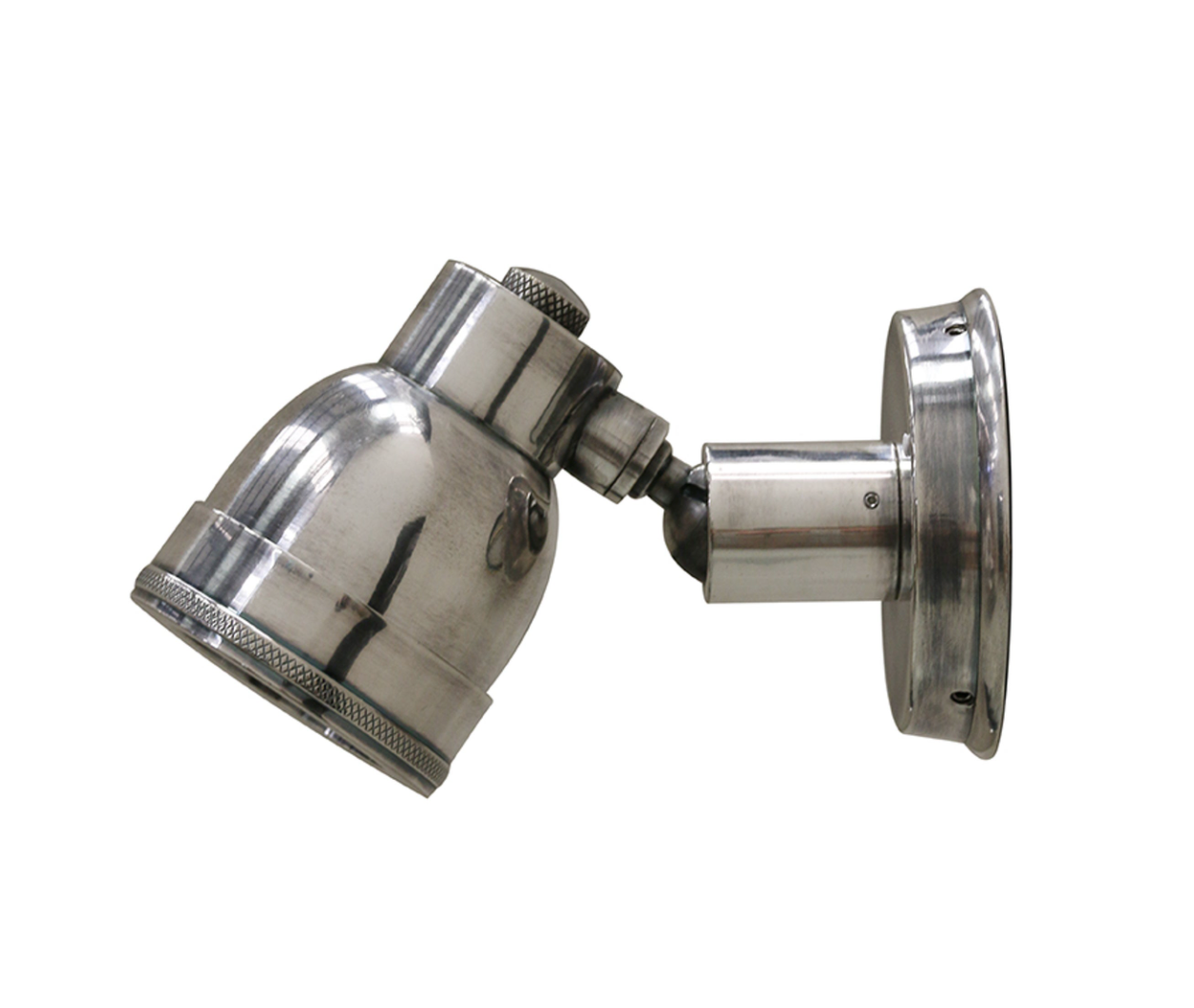Outdoor Brass Spotlight - Antique Silver