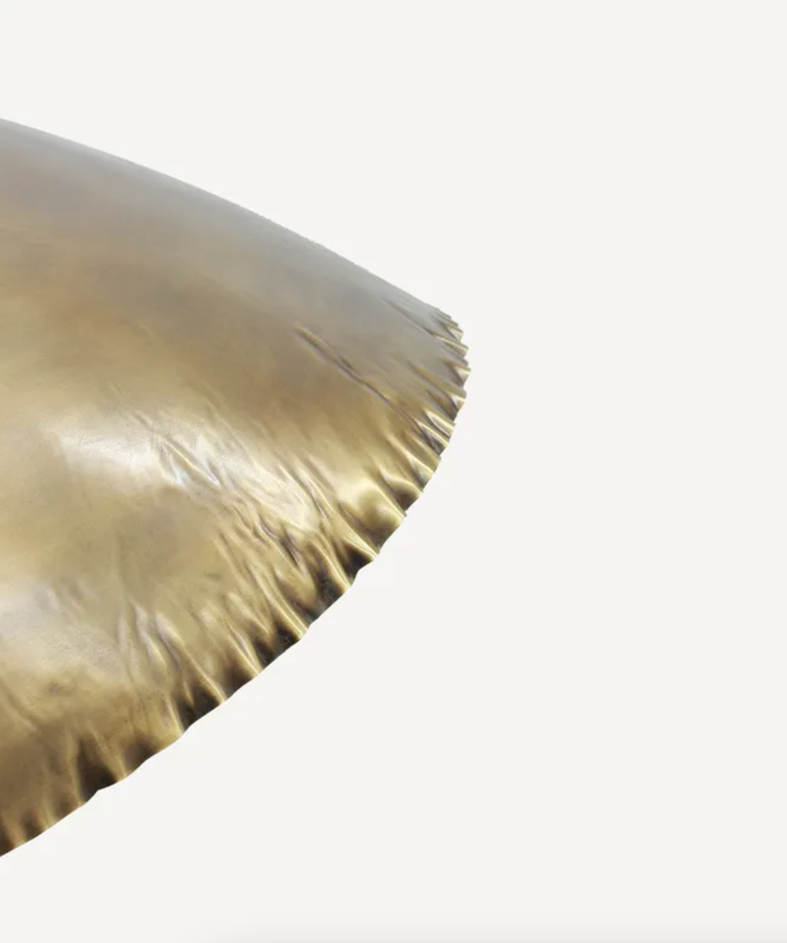 Masaomi Crimped Edge Wave Pendant - Gold