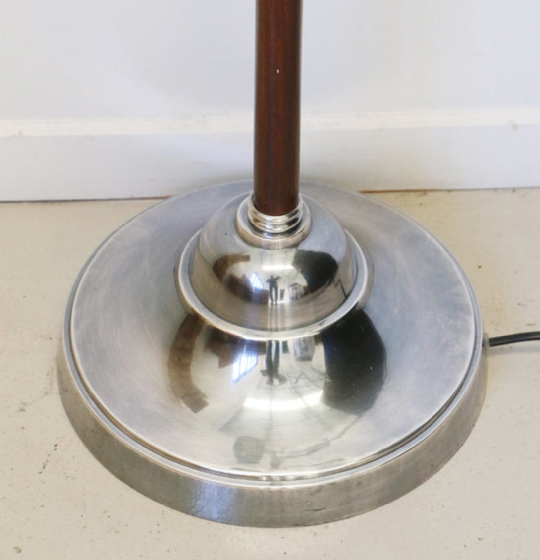 Wood & Pewter Adjustable Floor Lamp