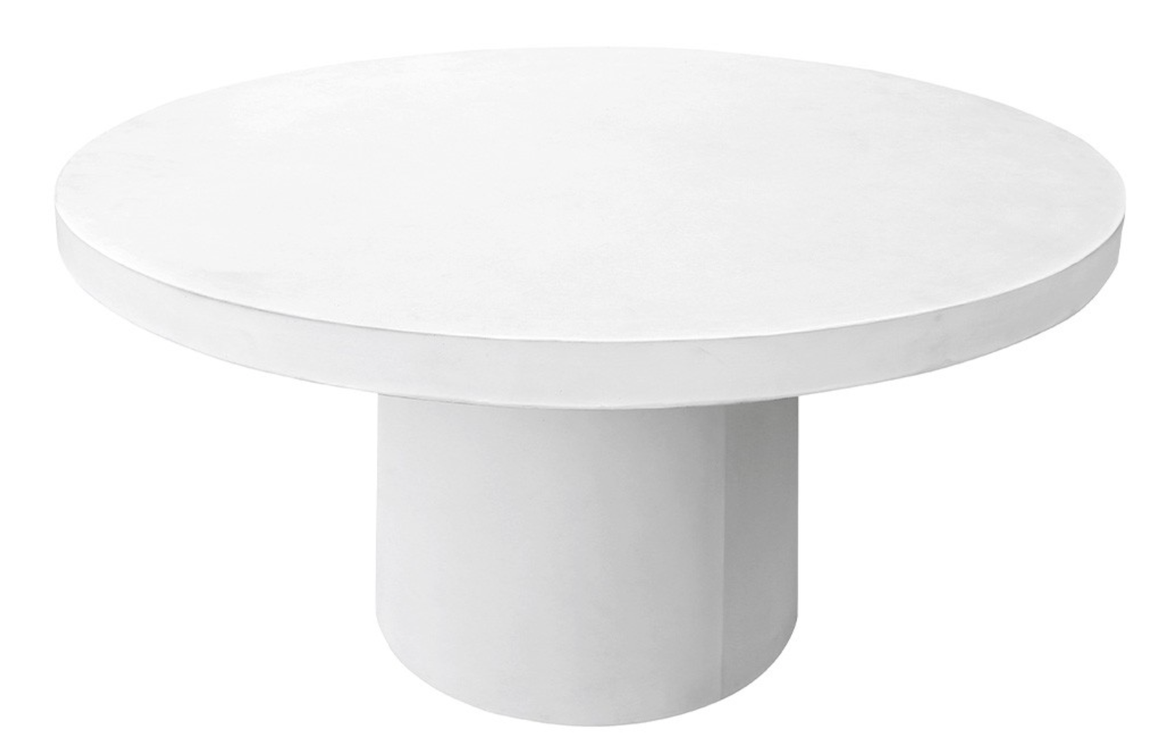 Milano Round Dining Table - White Concrete