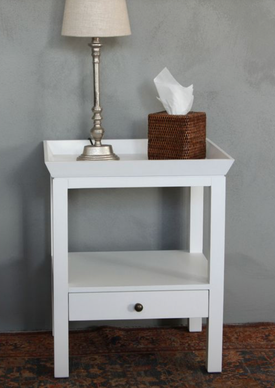 Santiago Bedside - White