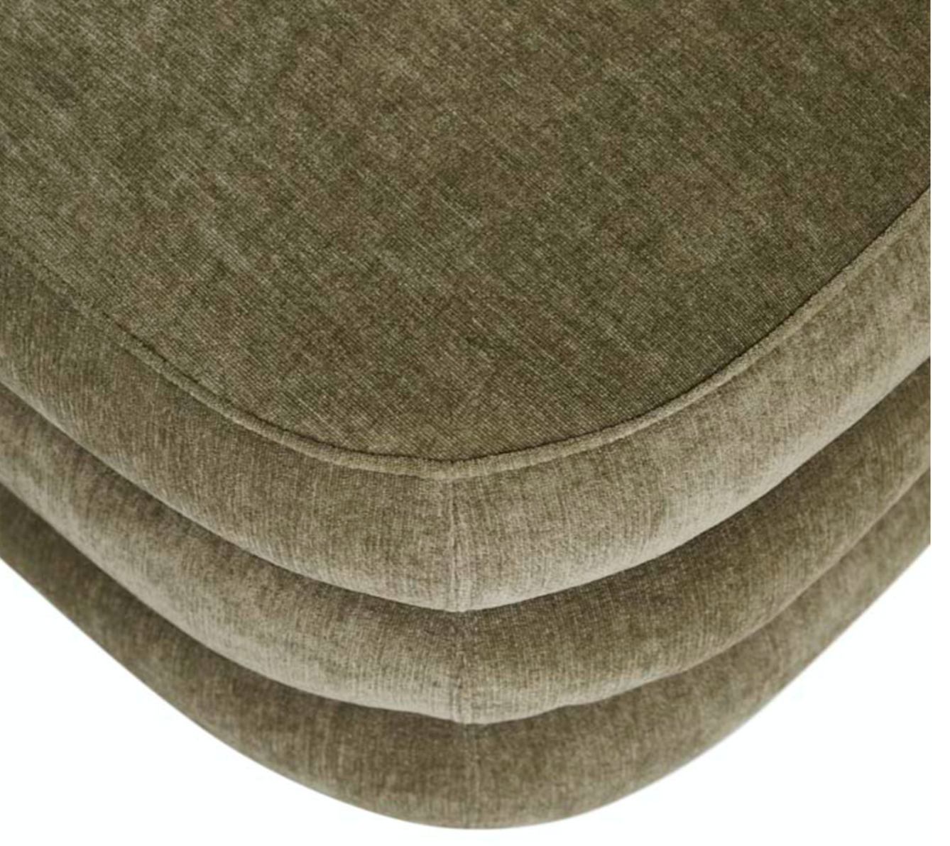 Kennedy Ribbed Square Ottoman - Silver Sage