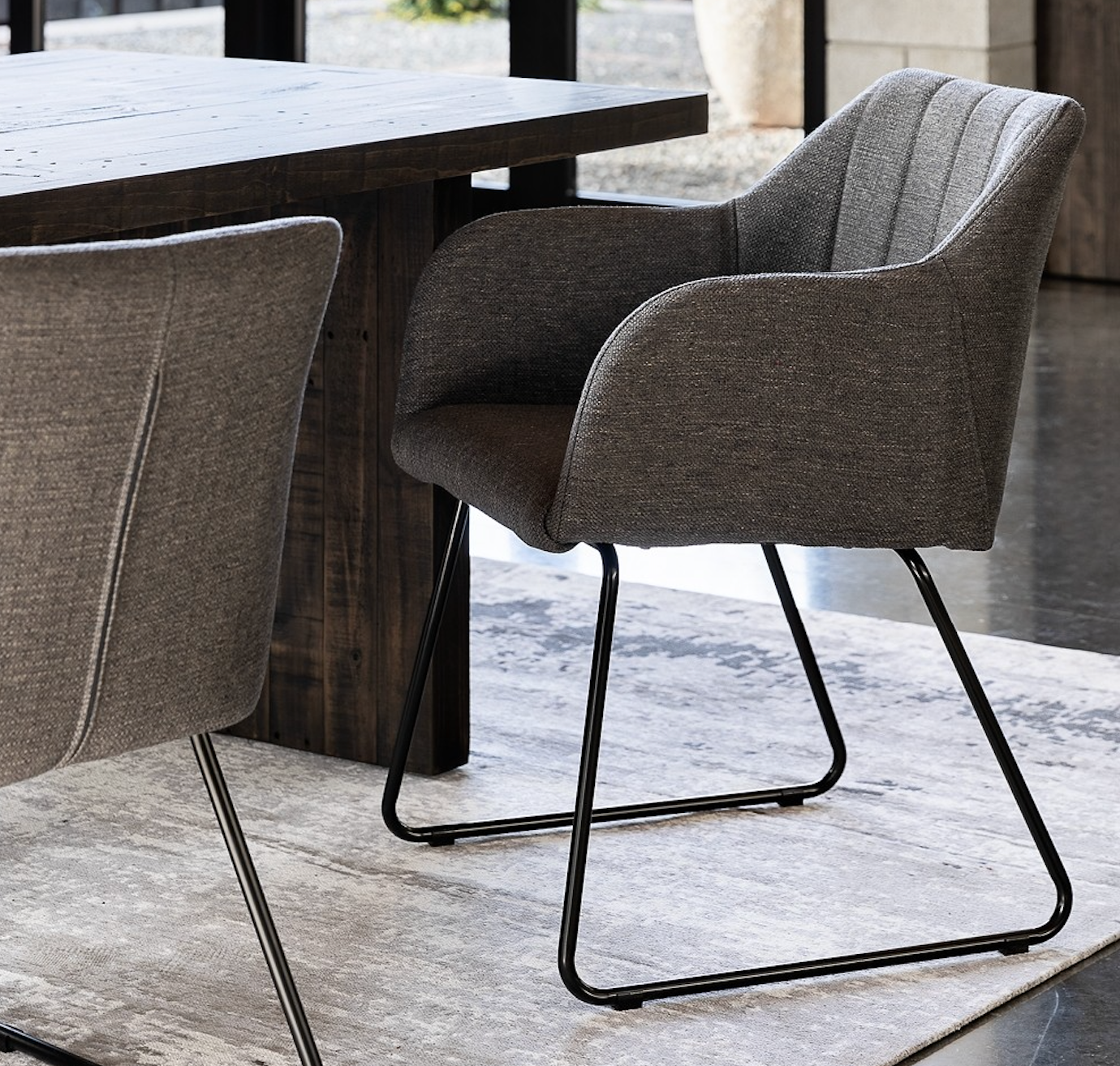 Folio Fabric Dining Chair Charcoal