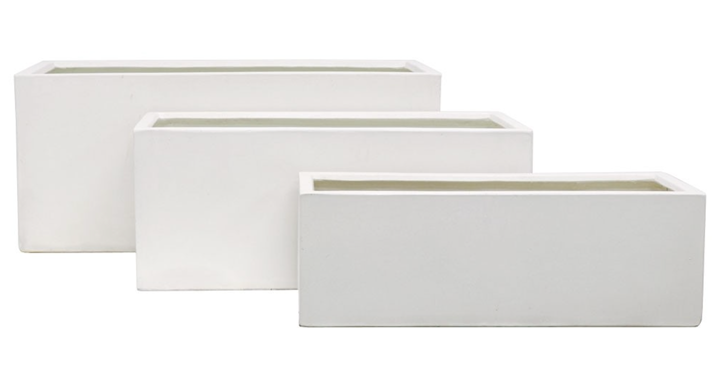 Waihou Planter - White Cement