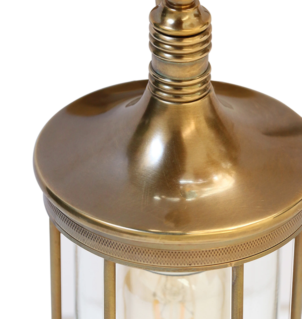 Droplet Outdoor Wall Light Antique Brass IP54 Rated