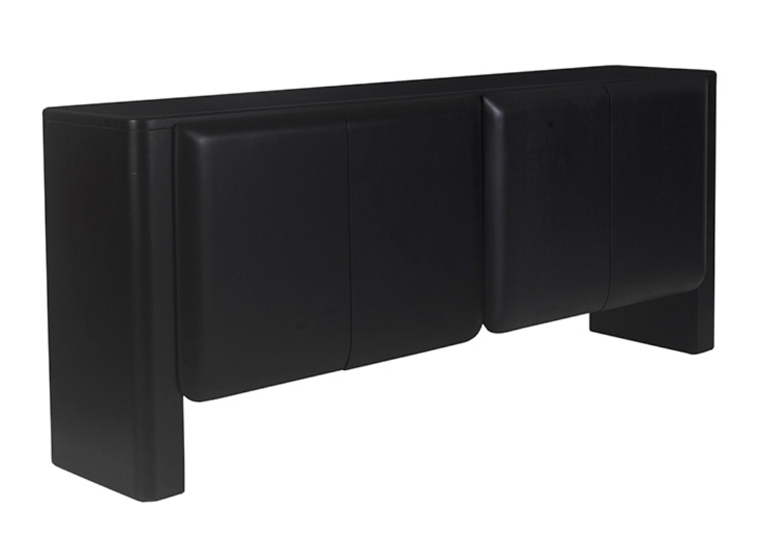 Noir Curved Sideboard - Black