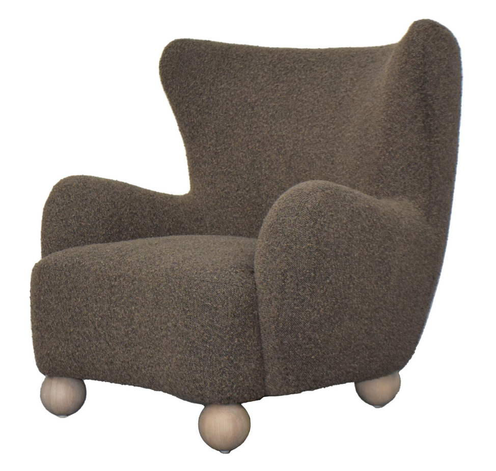 Oliver High Back Armchair - Dark Grey