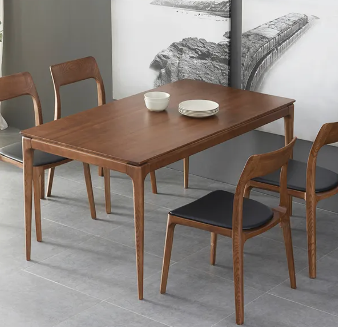 Baur Mid Century Ash Dining Table - Walnut