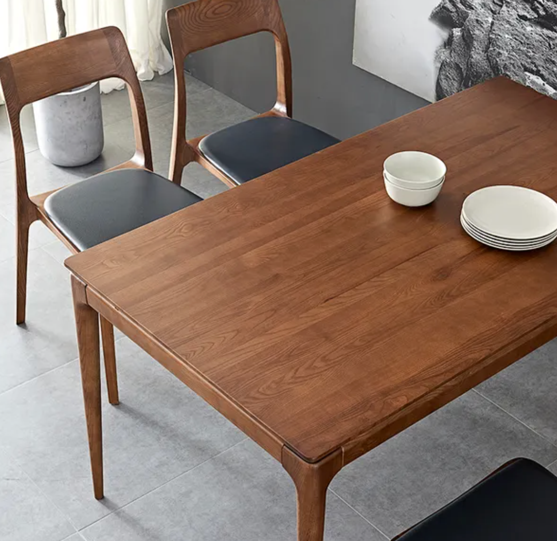 Baur Mid Century Ash Dining Table - Walnut