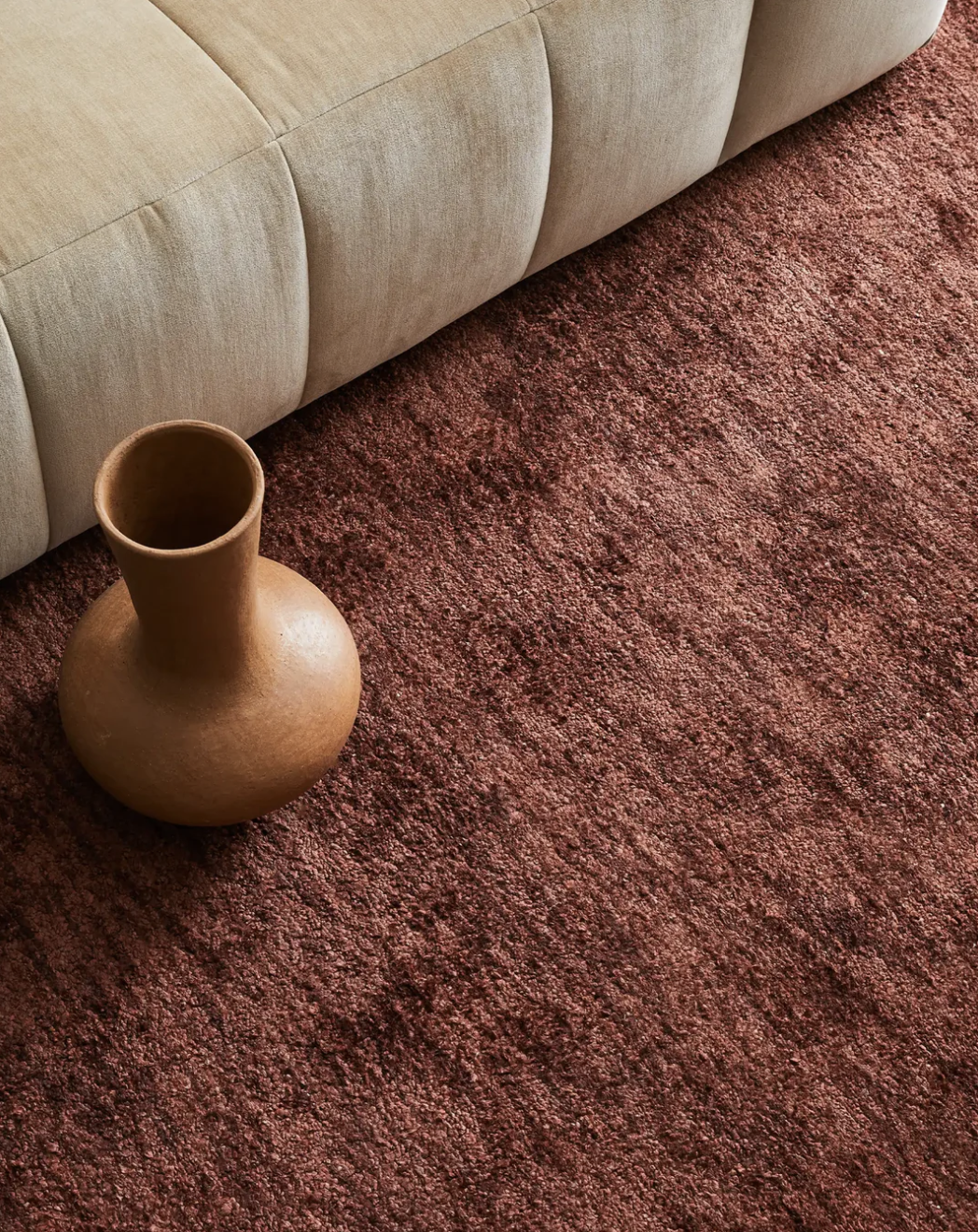 Almonte Hand-Woven Silk & Wool Rug - Clay