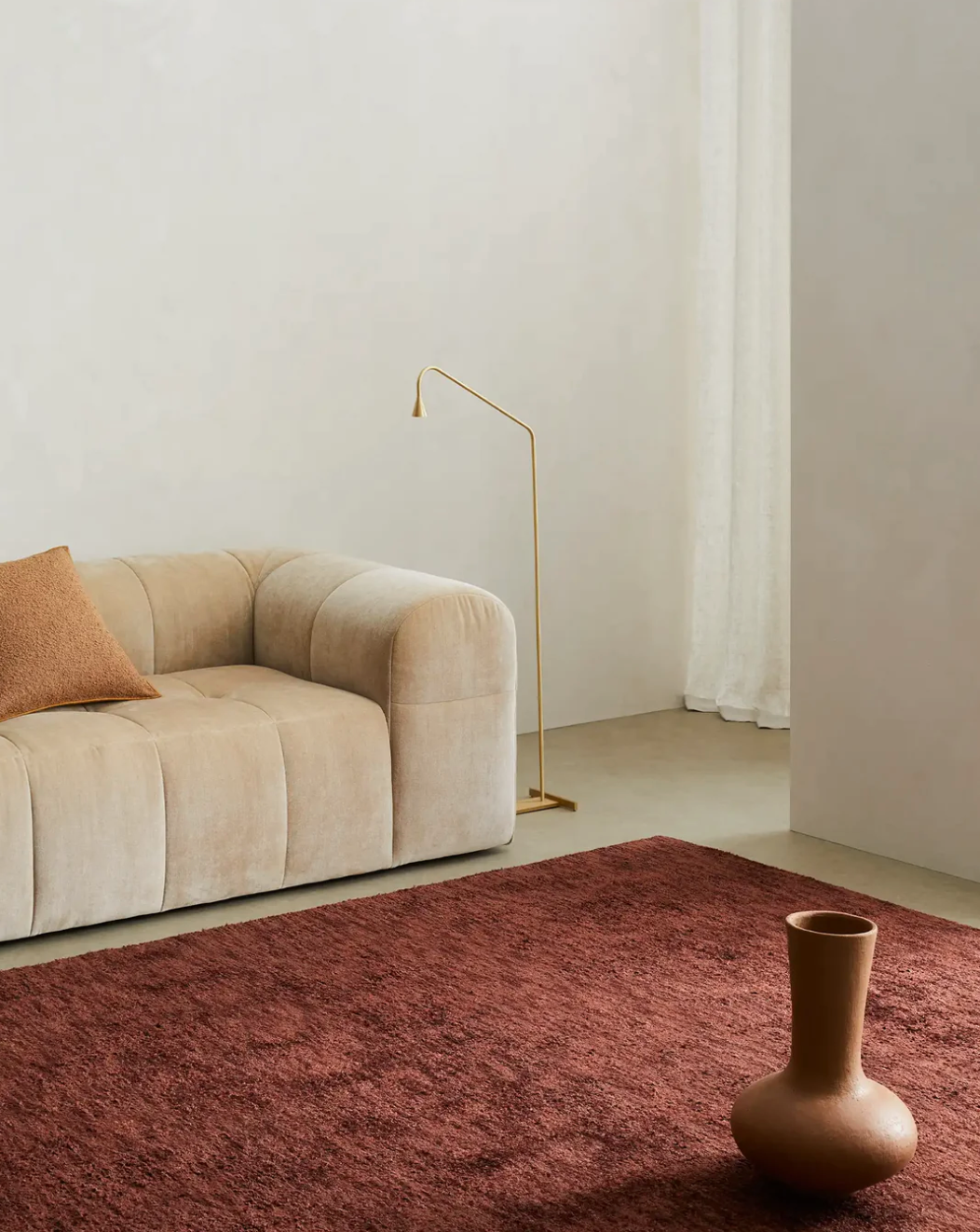 Almonte Hand-Woven Silk & Wool Rug - Clay