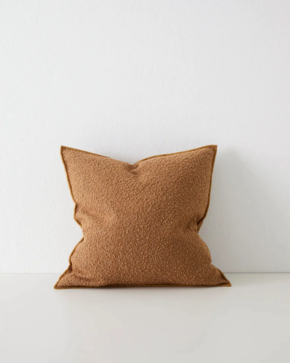 Alberto Feather Filled Bouclé Cushion - Copper