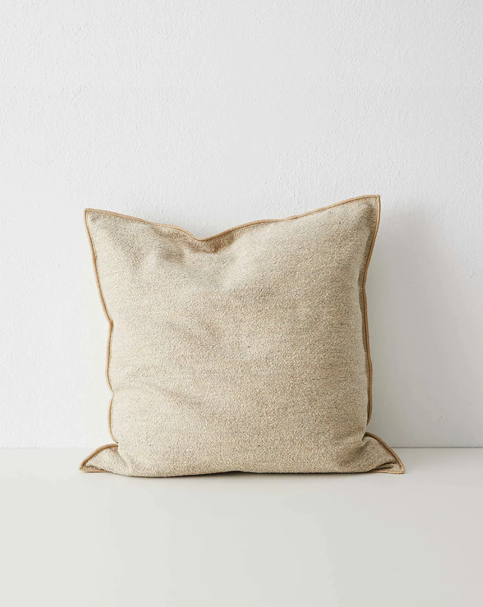 Alberto Feather Filled Bouclé Cushion - Nougat