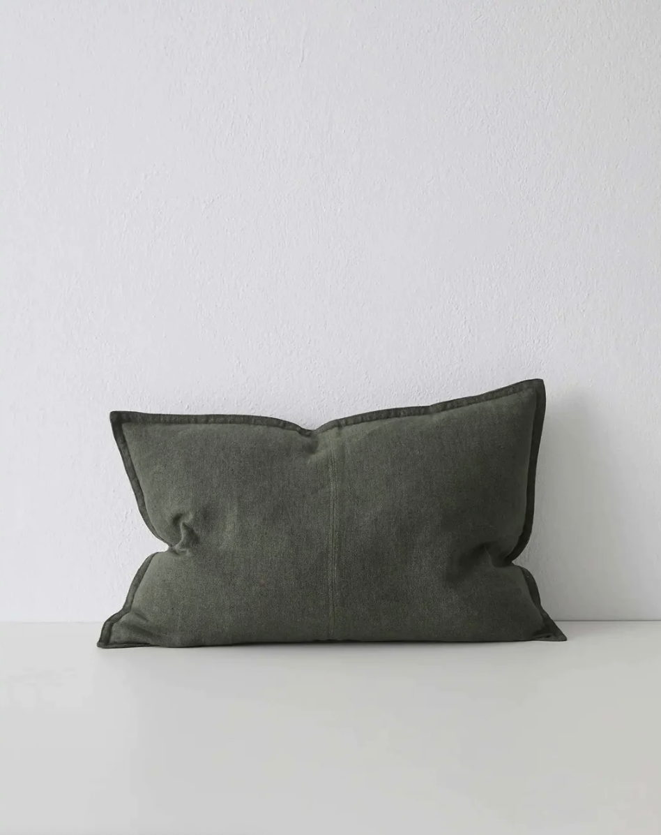 Como Linen Feather Filled Cushion - Khaki