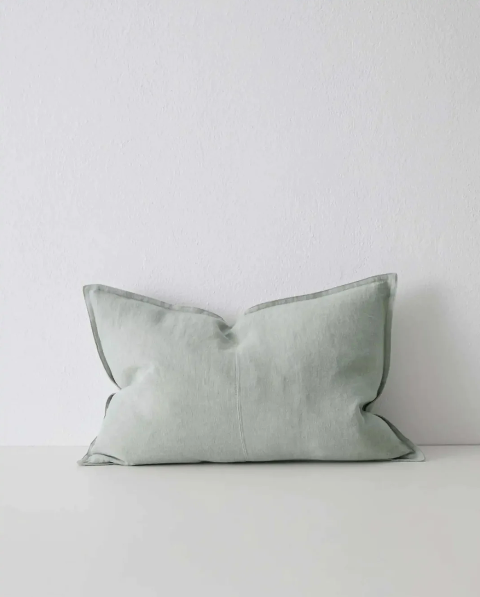 Como Linen Feather Filled Cushion - Laurel