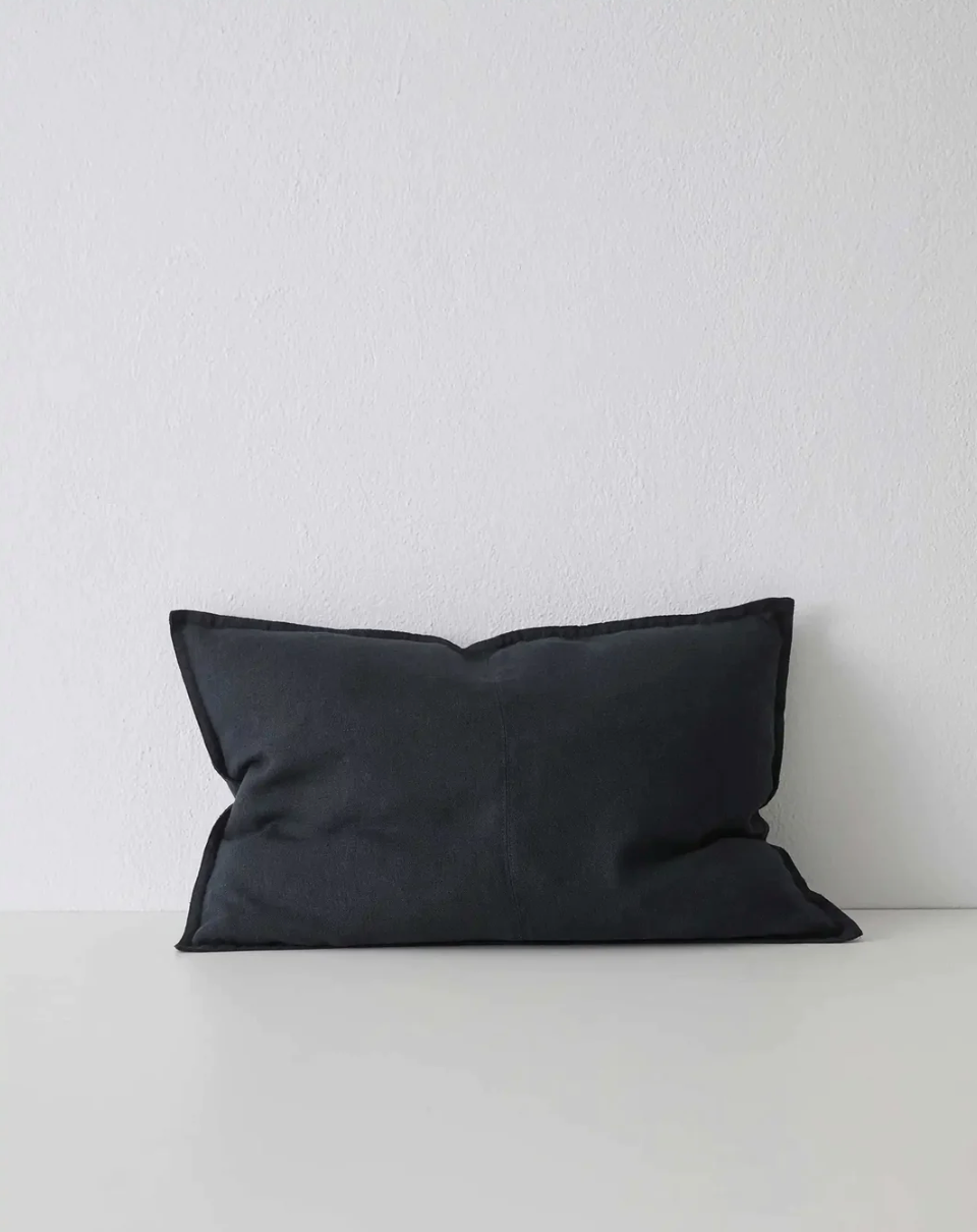 Como Linen Feather Filled Cushion - Shadow
