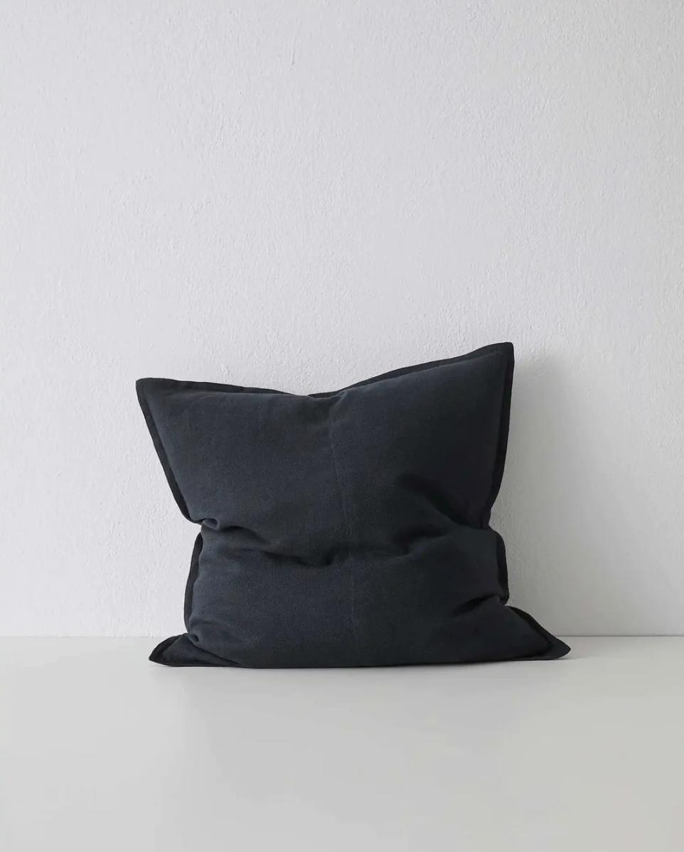 Como Linen Feather Filled Cushion - Shadow