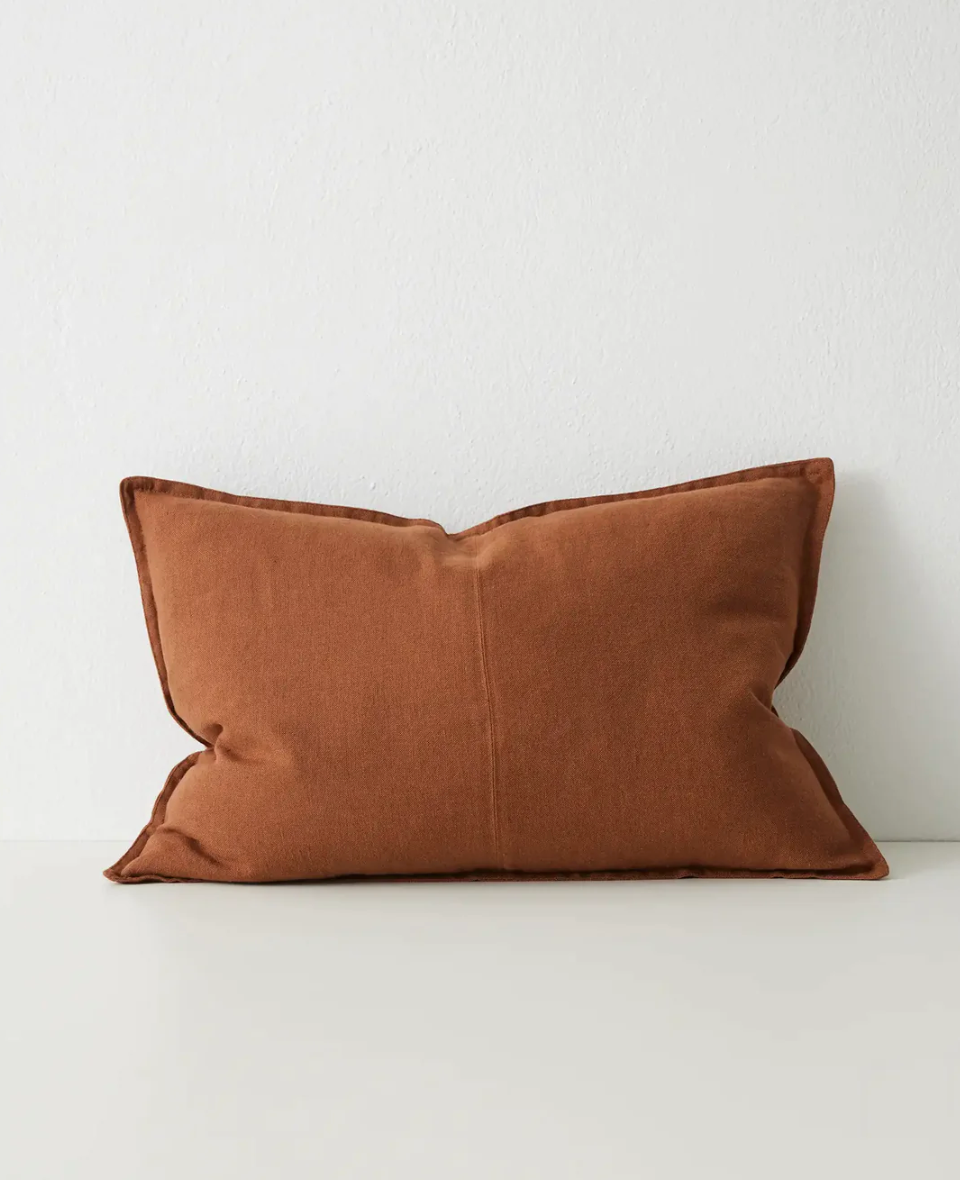Como Linen Feather Filled Cushion - Tobacco