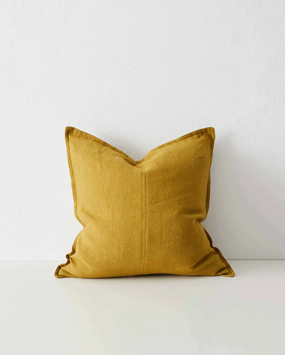 Como Linen Feather Filled Cushion - Moss