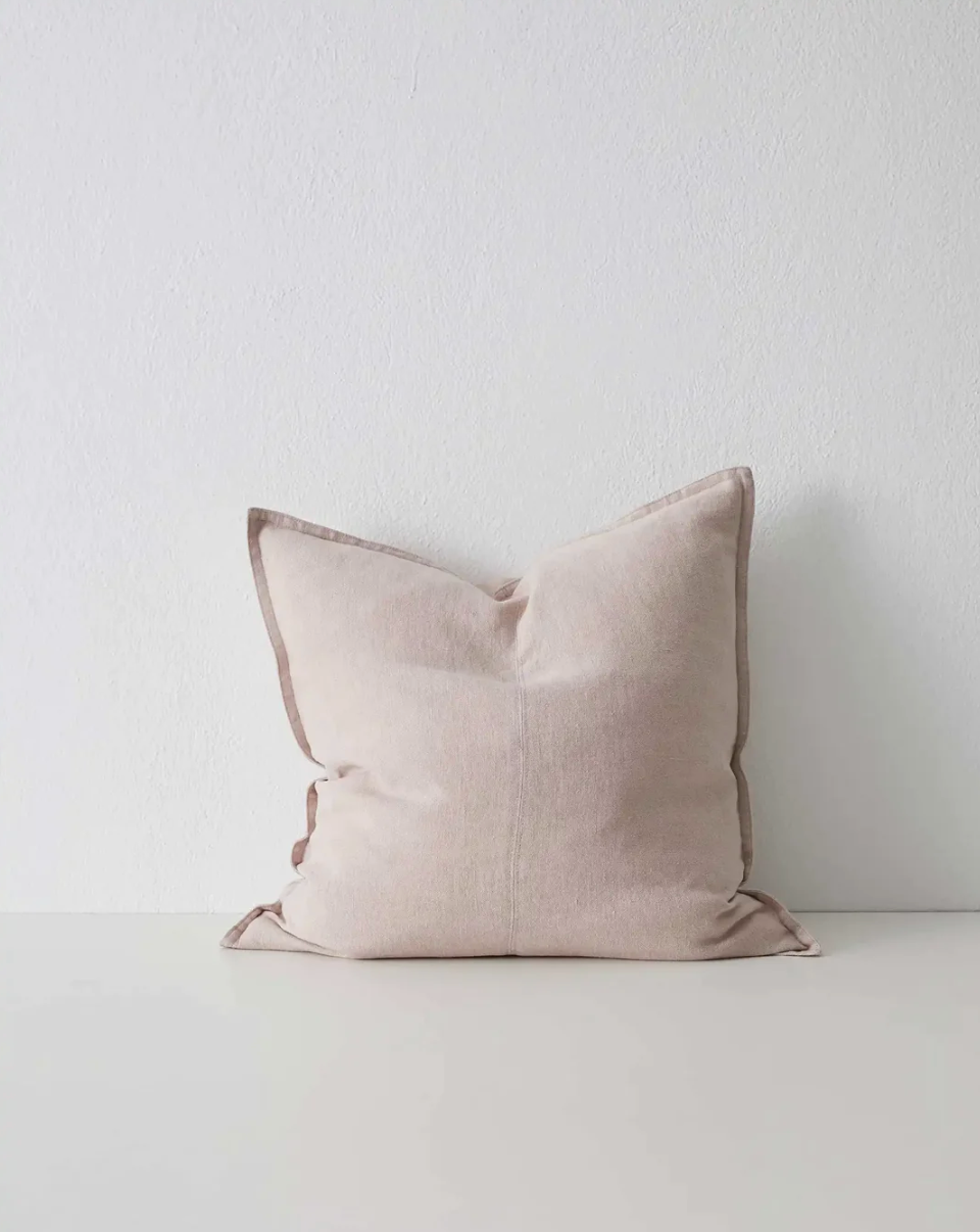 Como Linen Feather Filled Cushion - Blush