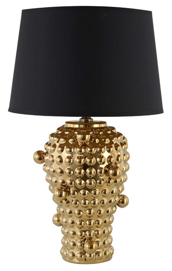 Cosette Ceramic Bubble Table Lamp - Gold