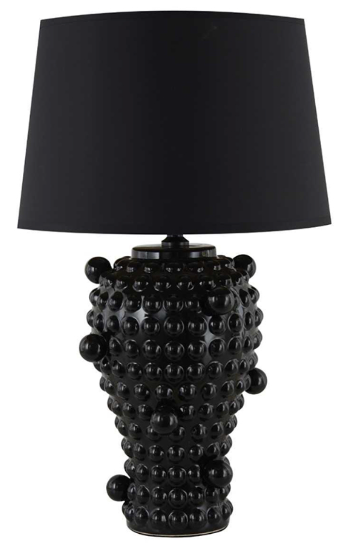 Cosette Ceramic Bubble Table Lamp - Black