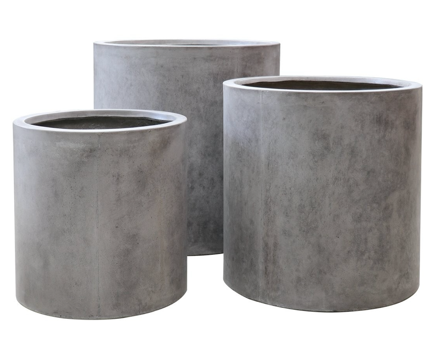 Mikonui Cylinder Planter - Weathered Cement