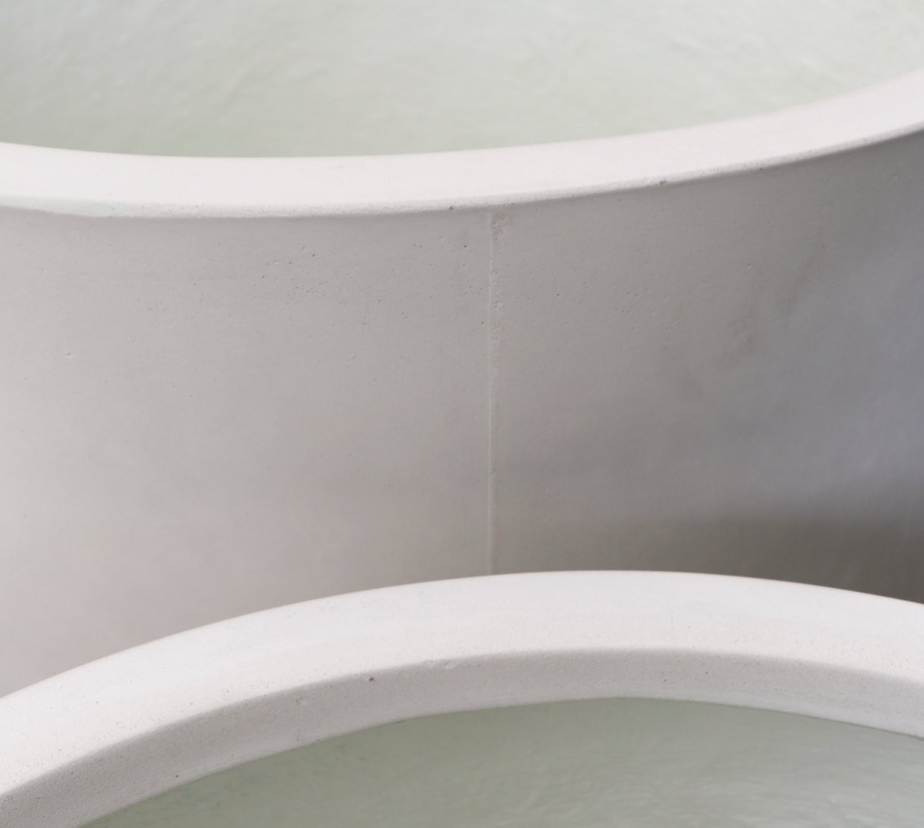 Mikonui Cylinder Planter - White Cement