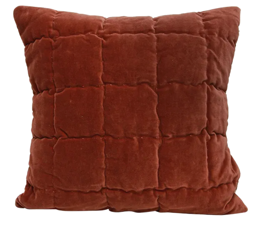 Eloise Filled Euro Cushion - Brick