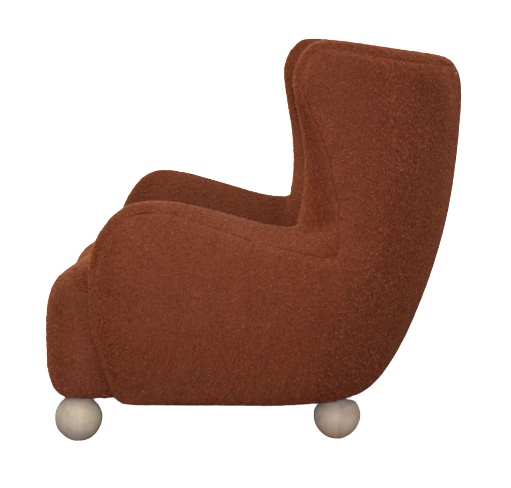 Oliver High Back Armchair - Rust