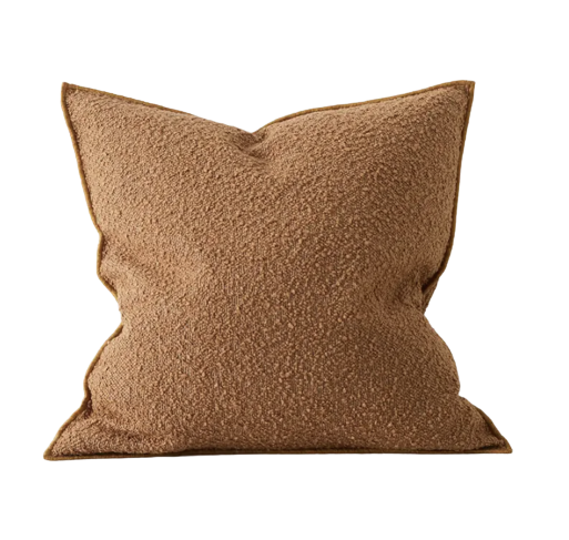 Alberto Feather Filled Bouclé Cushion - Copper