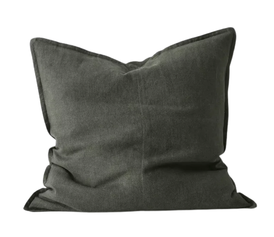 Como Linen Feather Filled Cushion - Khaki
