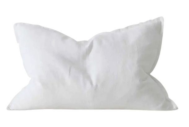 Como Linen Feather Filled Cushion - Snow
