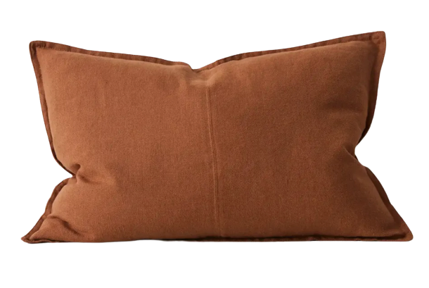 Como Linen Feather Filled Cushion - Tobacco