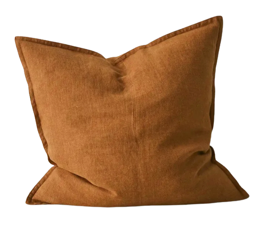 Como Linen Feather Filled Cushion - Spice
