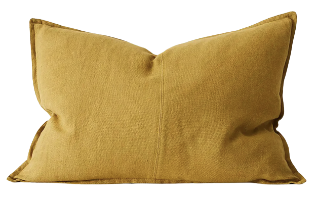 Como Linen Feather Filled Cushion - Moss