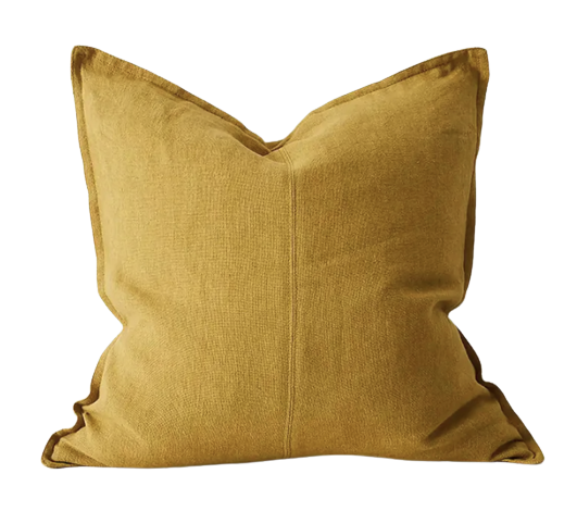 Como Linen Feather Filled Cushion - Moss