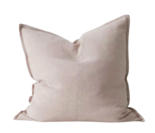 Como Linen Feather Filled Cushion - Blush