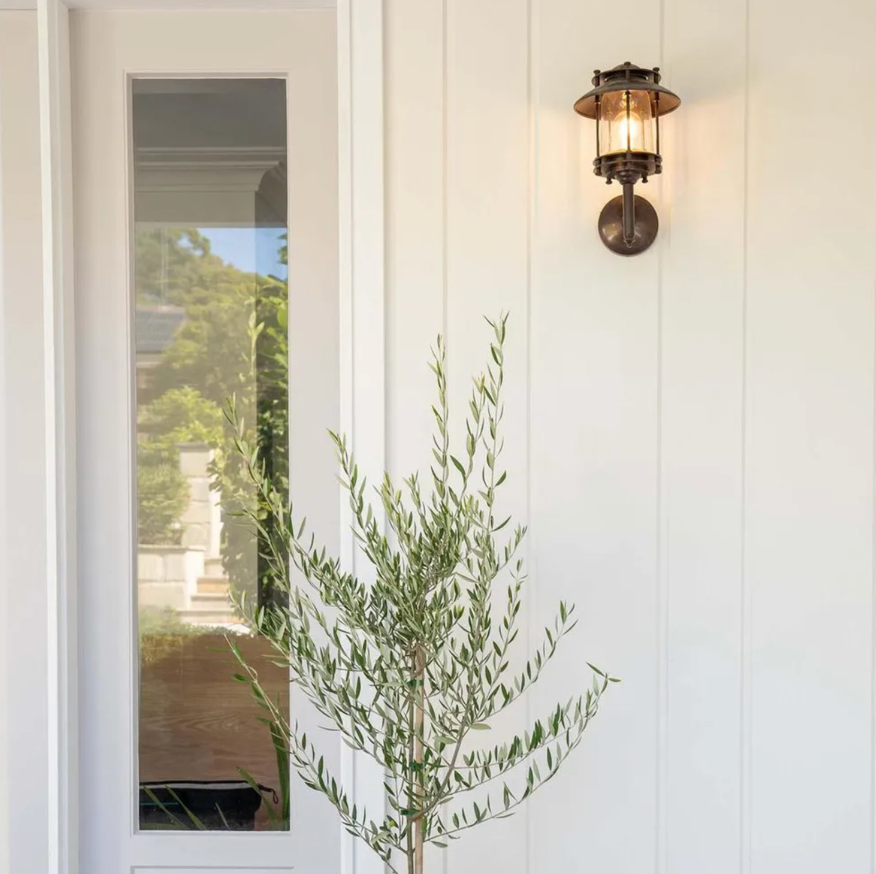 Turner Outdoor Wall Light Dark Brass