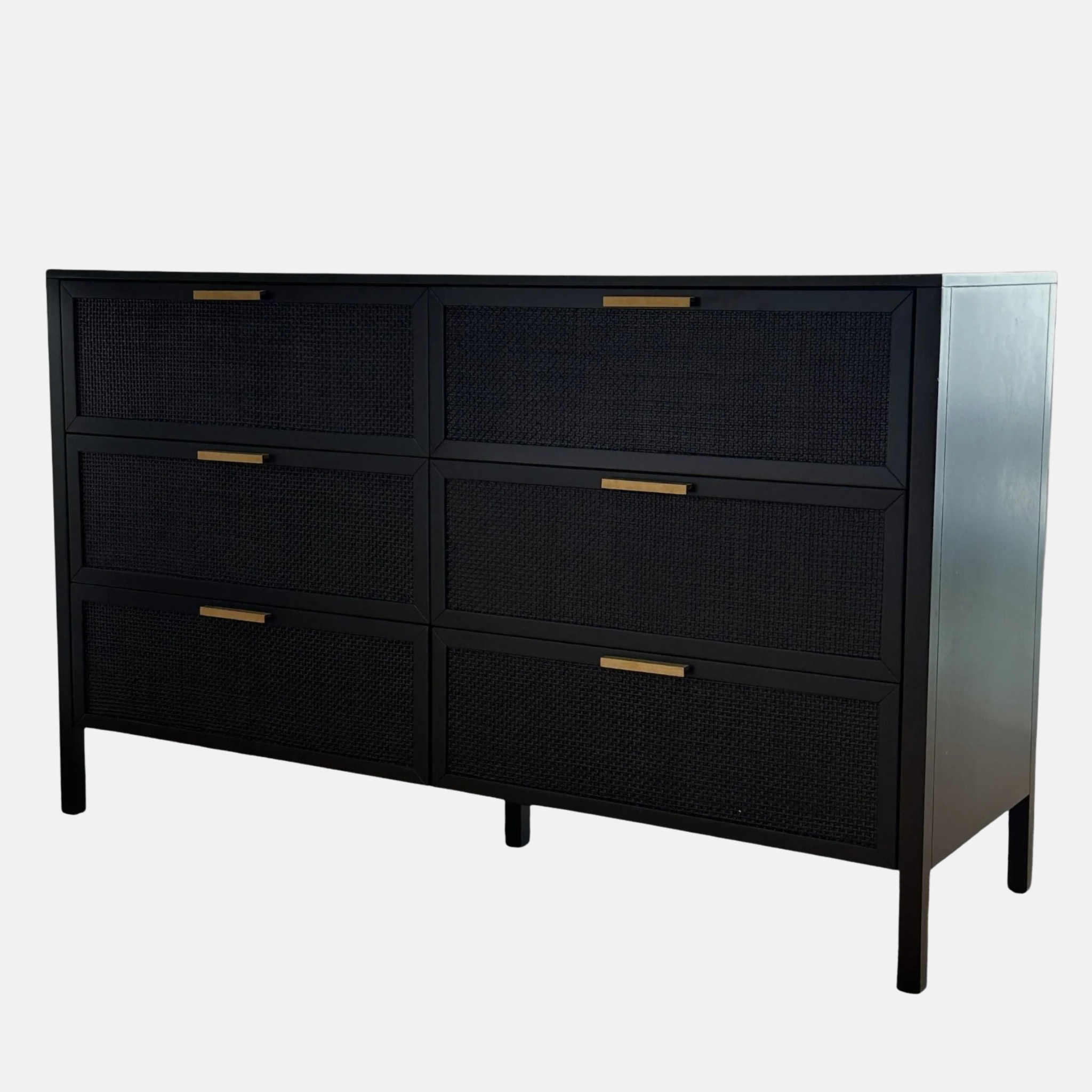 Stamford 6 Drawer Chest - Black