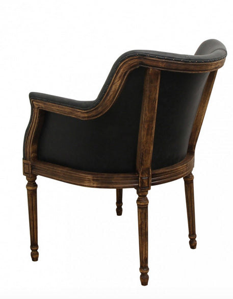 Boston Leather Chair Black