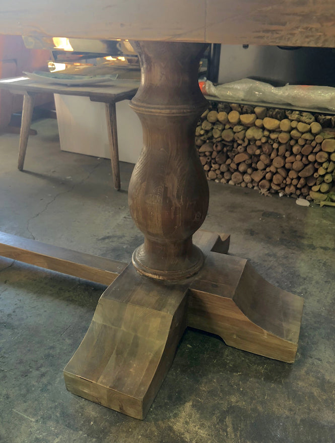 Parquet Top Pine Dining Table