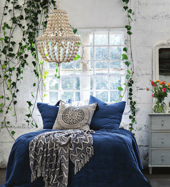 Trelise White Carved Mirror