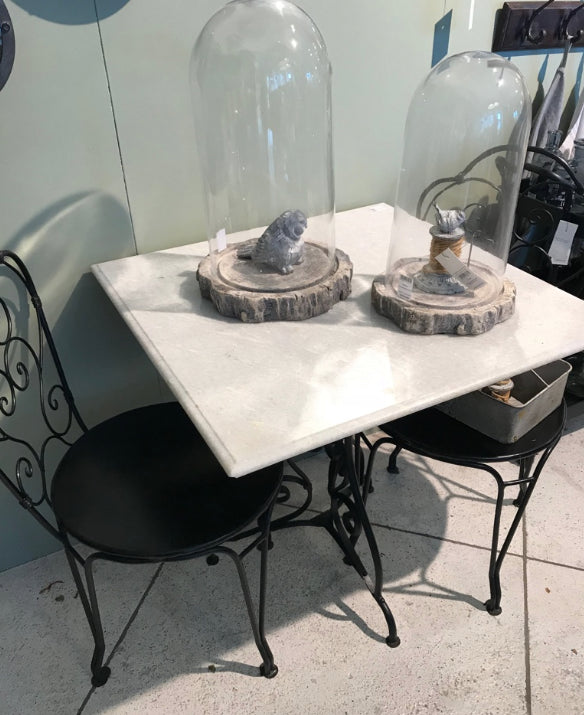 Parisian Marble & Iron Breakfast Table