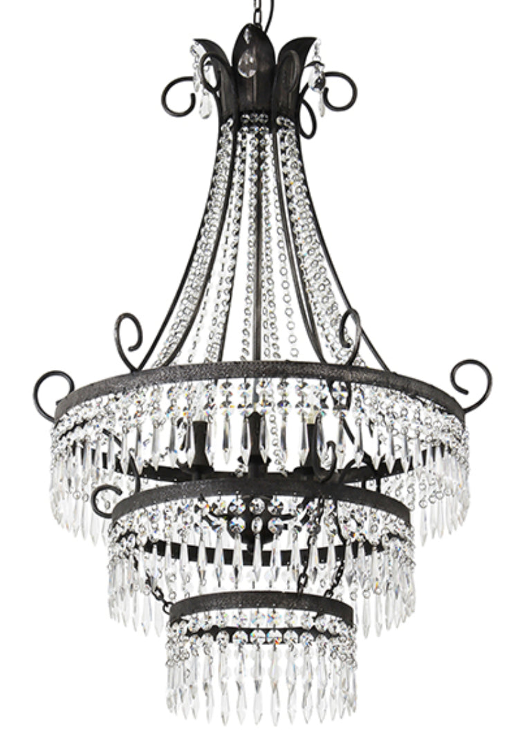 Diana 6 Light Cut Glass Chandelier