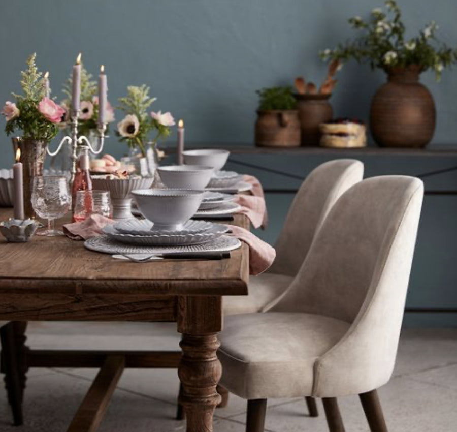 Wilthem Dining Chair White Velvet