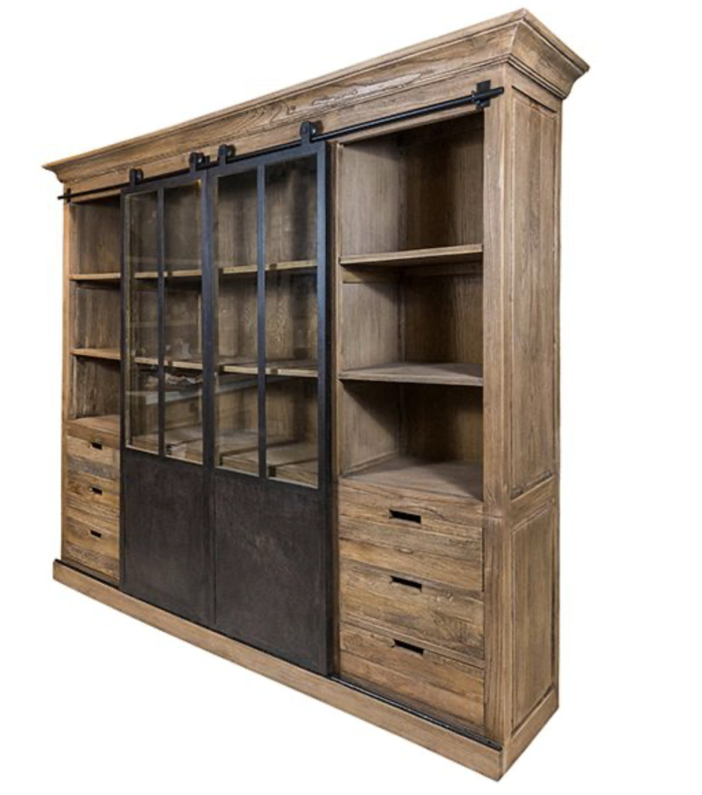 Farmhouse Sliding Double Door Cabinet