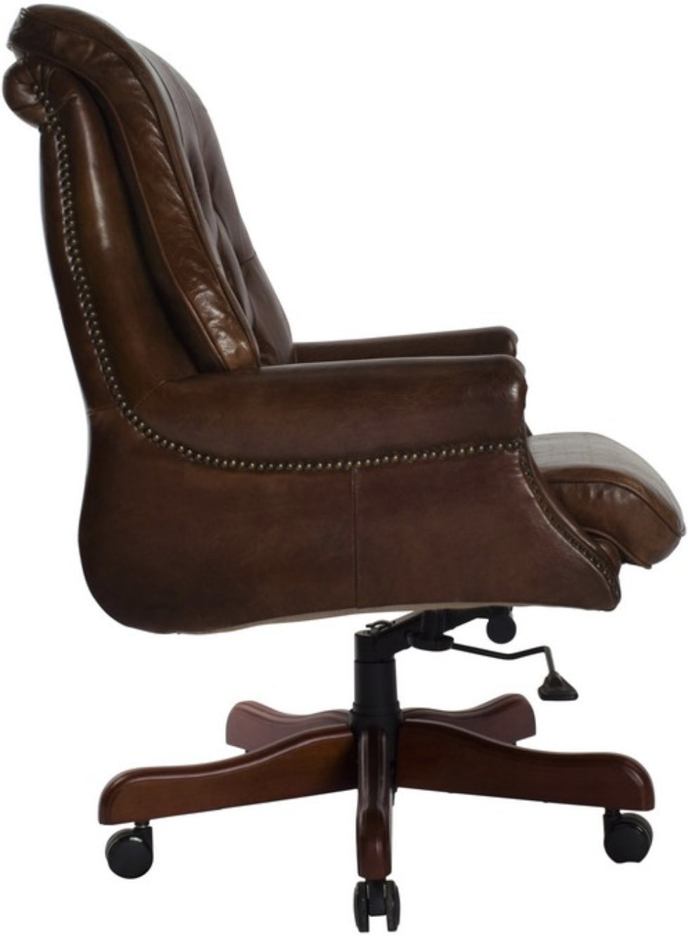 Bankers Leather Chair Brown