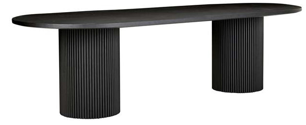 Benjamin Ripple Oval 10 seater Matt Black Dining Table