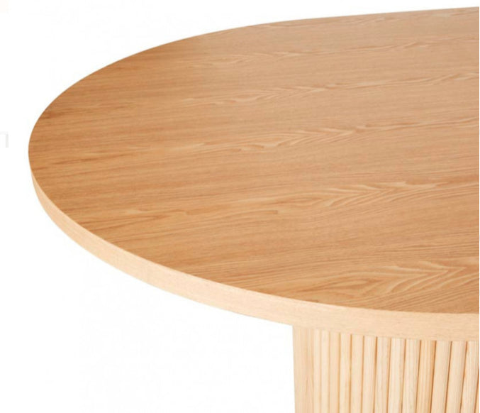 Benjamin Ripple Oval 10 Seater Dining Table Natural Ash